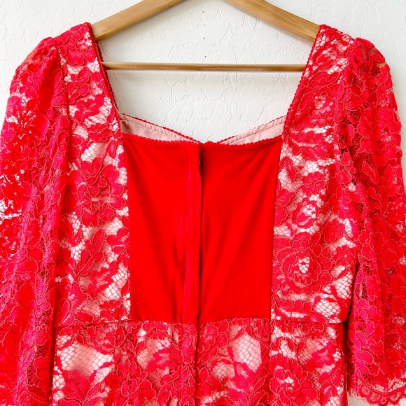 Arrogant Cat London Red Crochet Lace Bodycon Dress, Size 10, Excellent Condition - Picture 9 of 12